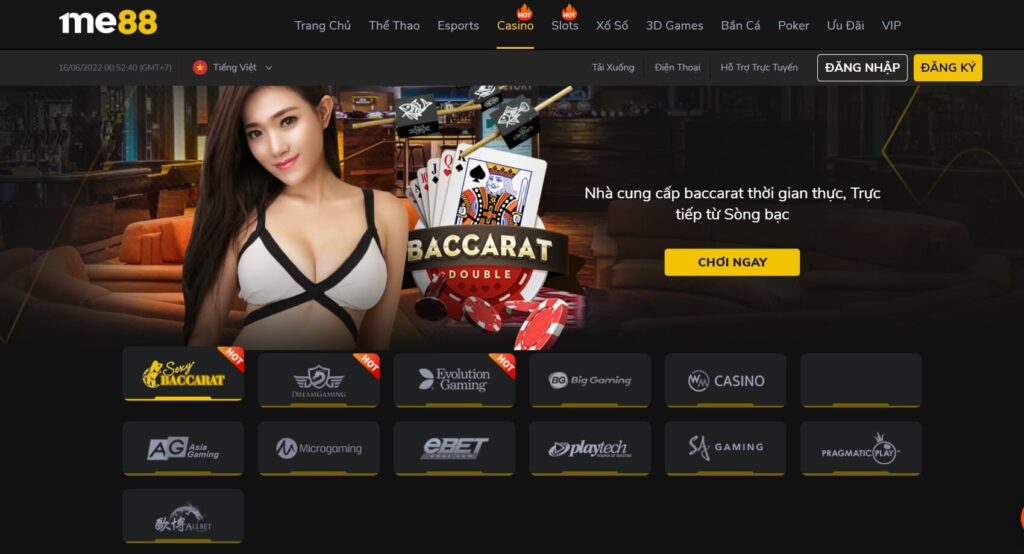 Giới thiệu chung về game Baccarat Me88